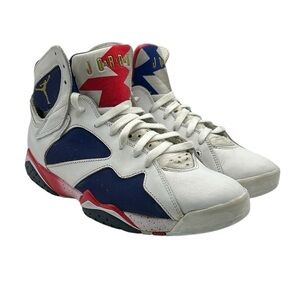 Nike Jordan 7 Retro Alternate Olympics White Red Men's Size 10 304775-123